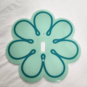 Light Switch Plate Cover Decorative Flower Whimsical Standard Toggle Green